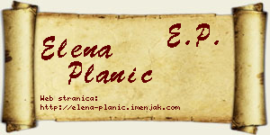 Elena Planić vizit kartica